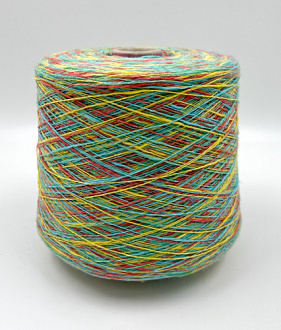Пряжа Cotone/Lino, Filcom, хлопок, лен, цвет радужный